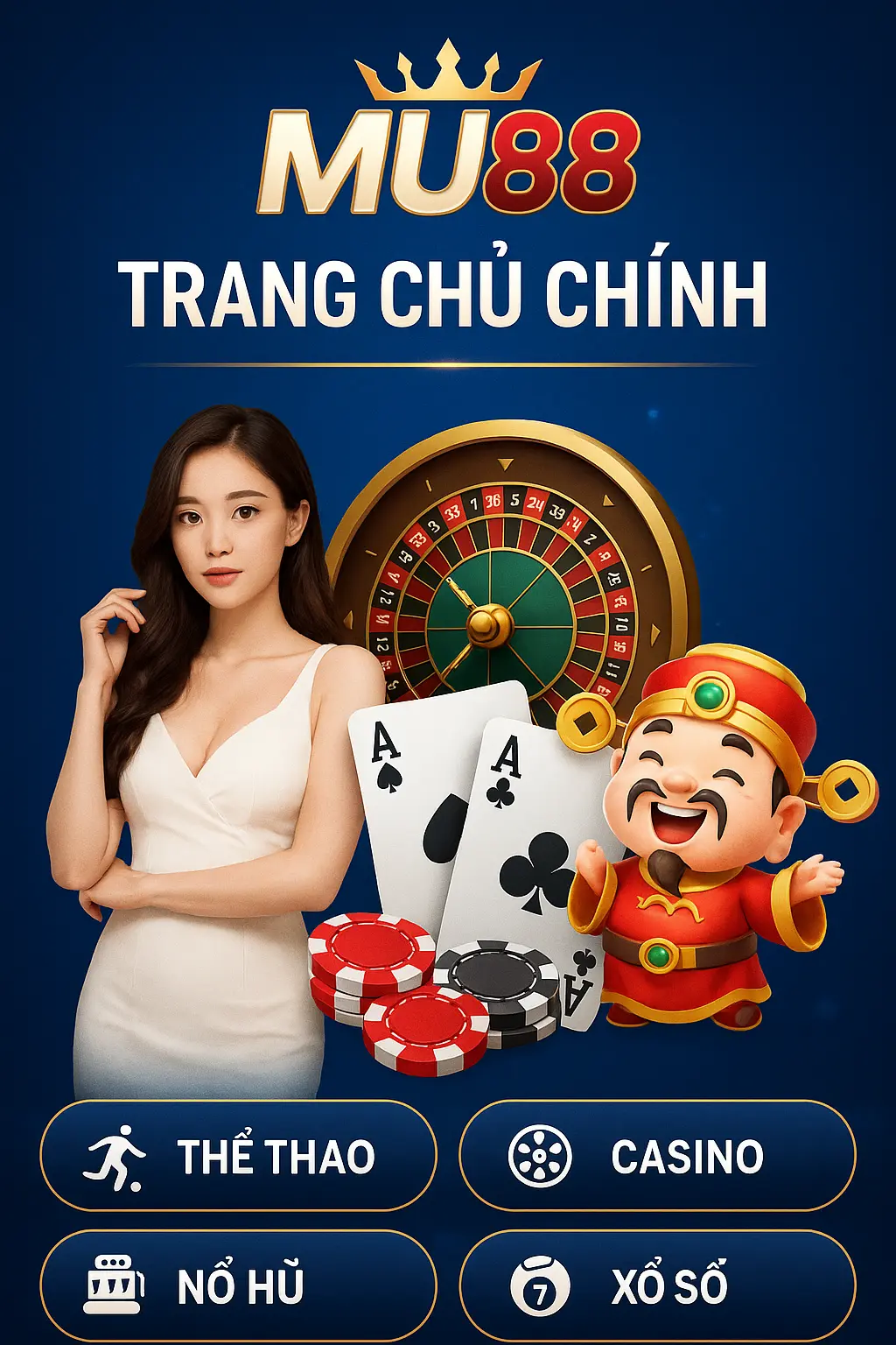 Giao diện trang chủ MU88